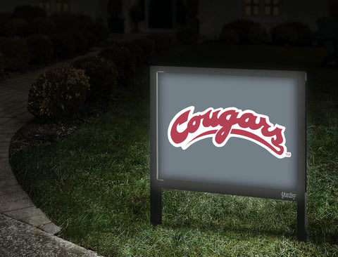 Washington State Cougars Wordmark Gray Yardsy Sign
