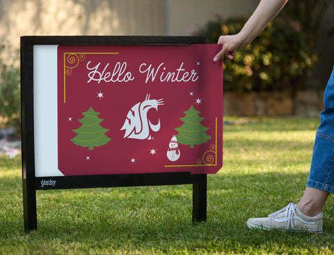 Washington State Hello Winter Yardsy Sign yard sign