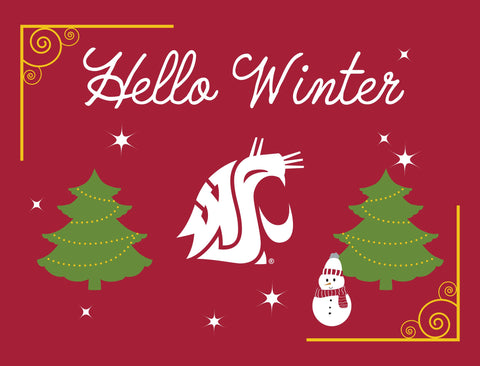 Washington State Hello Winter Yardsy Sign yard sign