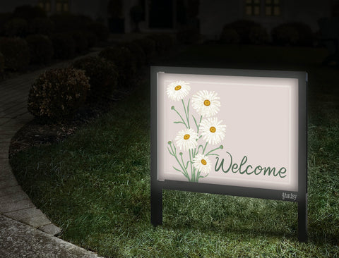 Welcome Bouquet Yardsy Sign Walkway