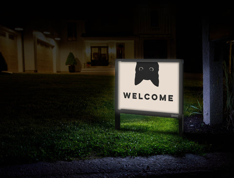 Welcome Cat Yardsy Sign Mailbox