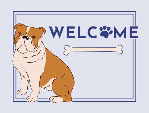 Welcome Dog Yardsy Sign - Bulldog