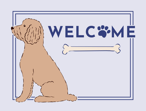 Welcome Dog Yardsy Sign - Doodle