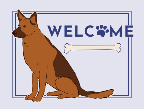 Welcome Dog Yardsy Sign - German Shepherd