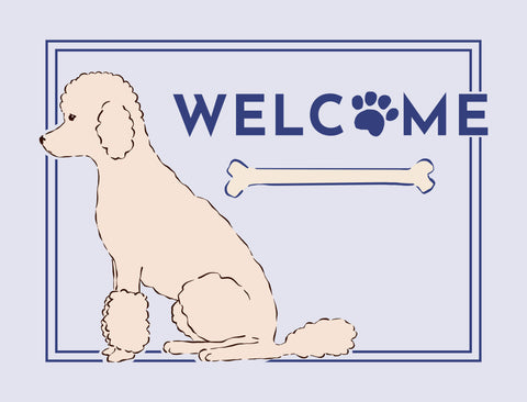Welcome Dog Yardsy Sign - Poodle