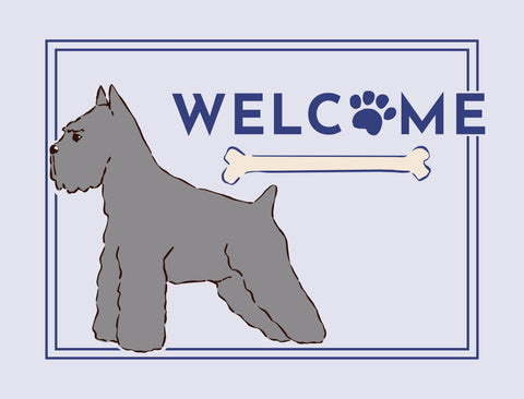 Welcome Dog Yardsy Sign - Schnauzer