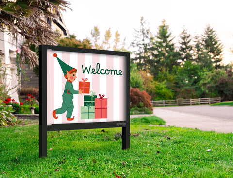Welcome Elf Yardsy Sign Yard