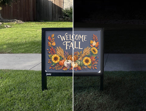 Welcome Fall Arrangement Blue Yardsy Sign yard sign
