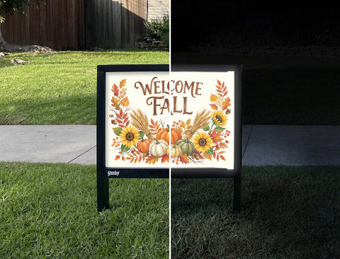 Welcome Fall Arrangement Cream Yardsy Sign yard sign