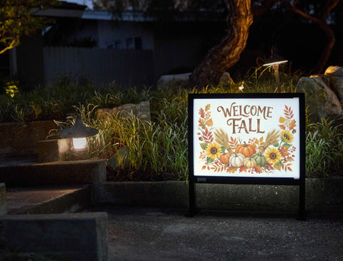 Welcome Fall Arrangement Cream Yardsy Sign yard sign