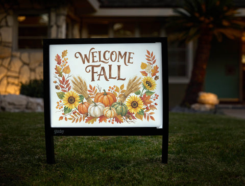 Welcome Fall Arrangement Cream Yardsy Sign yard sign