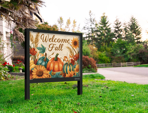 Welcome Fall Harvest Yardsy Sign Yard.Jpg