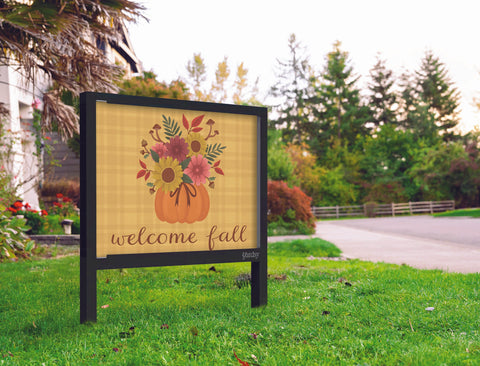 Welcome Fall Pumpkin Bouquet Yardsy Sign Yard