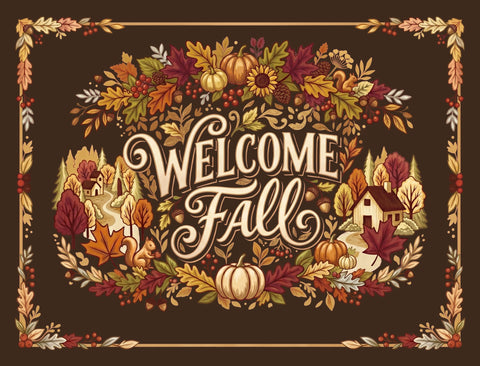 Welcome Fall Wreath Border Yardsy Sign yard sign