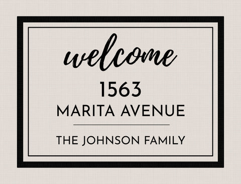 Welcome Name And Address Yardsy Sign yard sign
