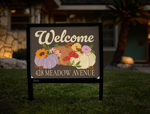Welcome Pumpkins Custom Yardsy Sign yard sign