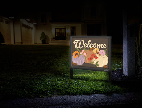 Welcome Pumpkins Fall Yardsy Sign Mailbox.Jpg
