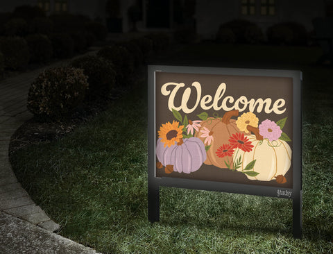Welcome Pumpkins Fall Yardsy Sign Walkway.Jpg