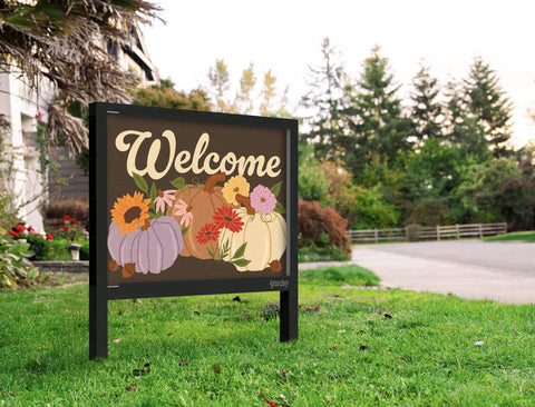 Welcome Pumpkins Fall Yardsy Sign Yard.Jpg