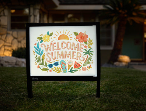 Welcome Summer Vacation Yardsy Sign yard sign