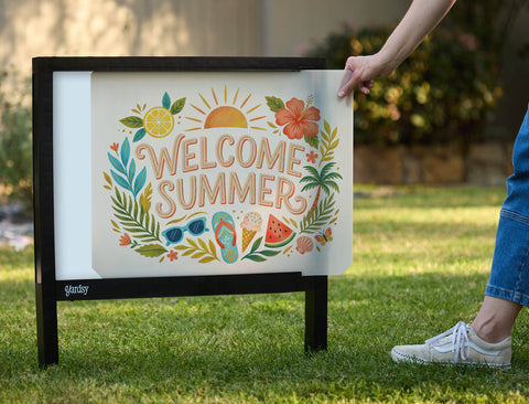 Welcome Summer Vacation Yardsy Sign yard sign