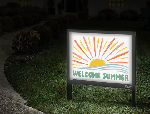 Welcome Summer Yardsy Sign Walkway