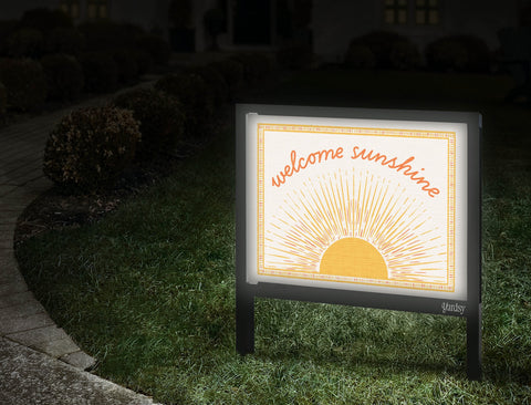 Welcome Sunshine Yardsy Sign Walkway