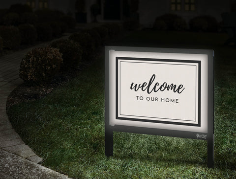Welcome To Our Home Yardsy Sign Walkway