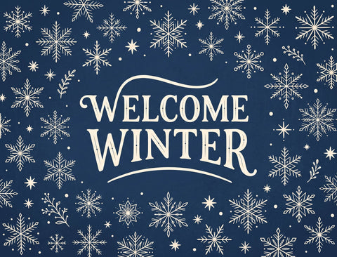 Welcome Winter Snowflakes Yardsy Sign yard sign