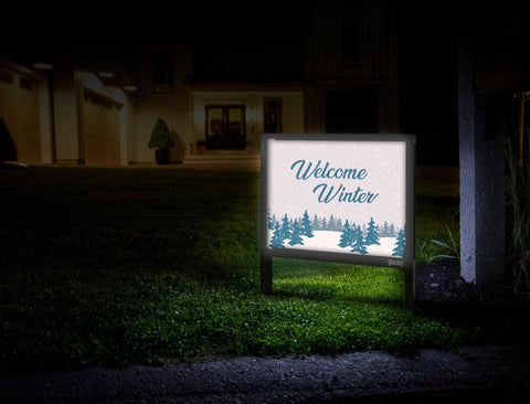 Welcome Winter Yardsy Sign Mailbox.Jpg