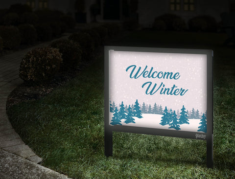 Welcome Winter Yardsy Sign Walkway.Jpg