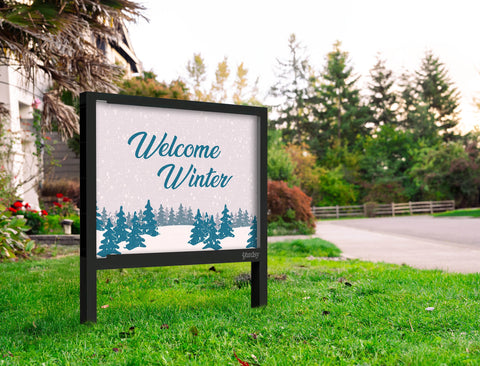Welcome Winter Yardsy Sign Yard.Jpg