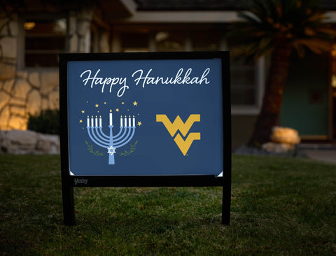 West Virginia Happy Hanukkah V2 Yardsy Sign yard sign