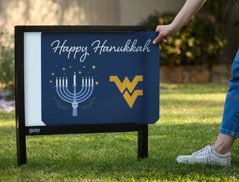 West Virginia Happy Hanukkah V2 Yardsy Sign yard sign