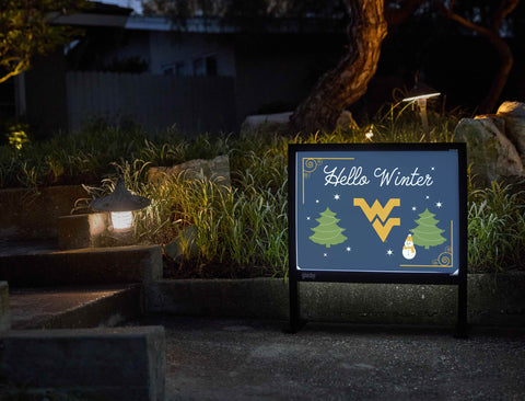 West Virginia Hello Winter V2 Yardsy Sign yard sign