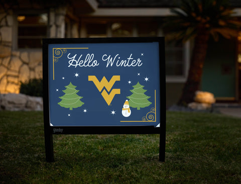 West Virginia Hello Winter V2 Yardsy Sign yard sign