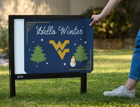 West Virginia Hello Winter V2 Yardsy Sign yard sign
