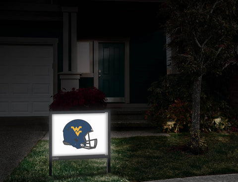West Virginia Helmet Blue Mark White Yardsy Sign