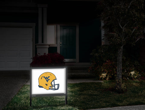 West Virginia Helmet Gold Mark White Yardsy Sign