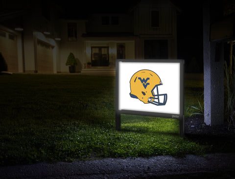 West Virginia Helmet Gold Mark White Yardsy Sign Mailbox