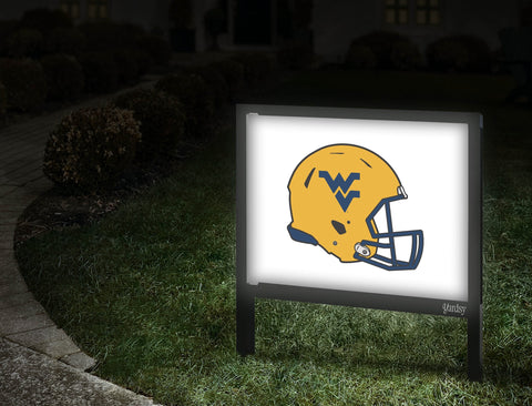 West Virginia Helmet Gold Mark White Yardsy Sign Walkway
