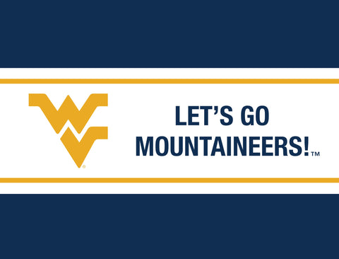 West Virginia Let's Go Mountaineers Blue V2 Yardsy Sign yard sign