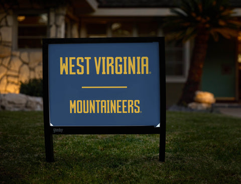 West Virginia Mountaineers Blue Yardsy Sign yard sign