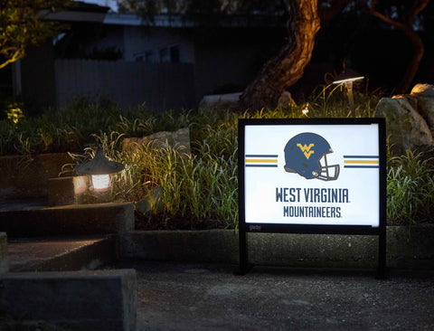 West Virginia Mountaineers Helmet White Yardsy Sign yard sign