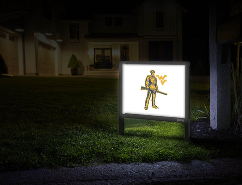 West Virginia Mountaineers Mark Gold Yardsy Sign