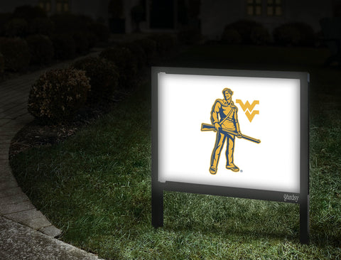 West Virginia Mountaineers Mark Gold Yardsy Sign