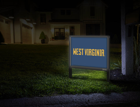 West Virginia Wordmark Blue Yardsy Sign