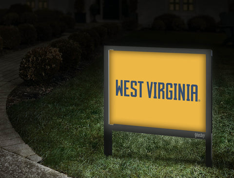 West Virginia Wordmark Gold Yardsy Sign