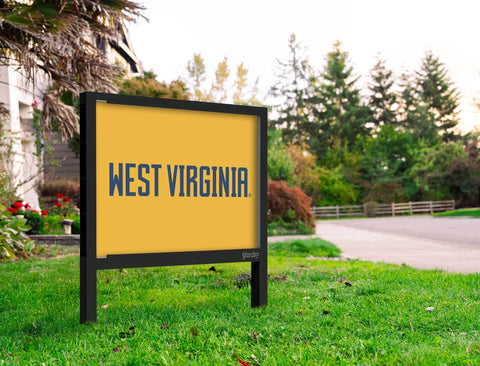 West Virginia Wordmark Gold Yardsy Sign