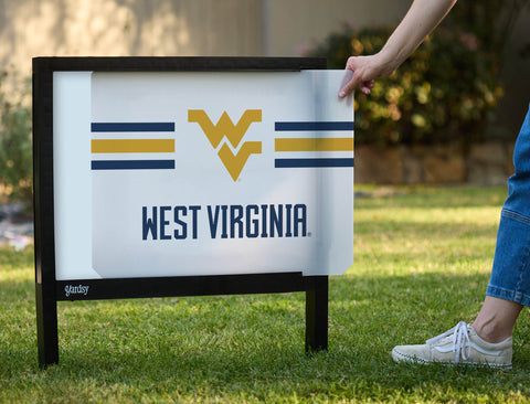 West Virginia Wv Stripes White V2 Yardsy Sign yard sign